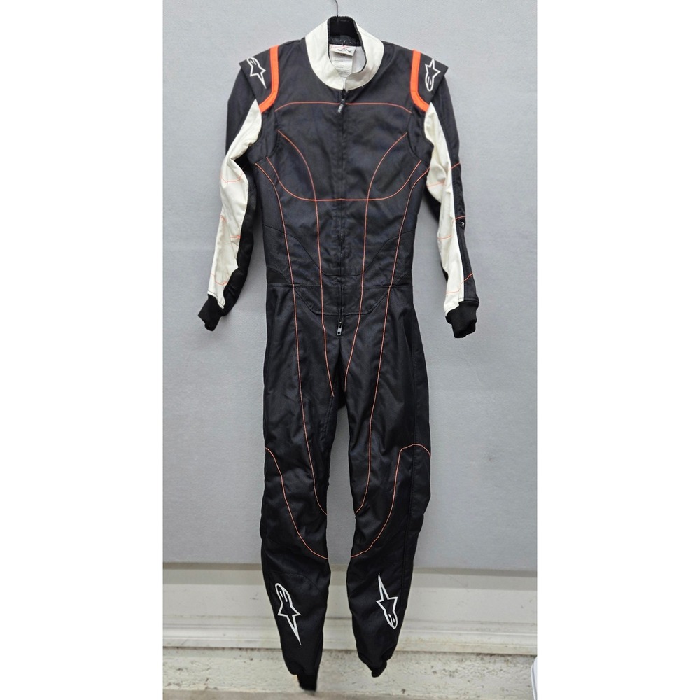 Alpinestars K-MX 1 Kart Suit Moto CIK FIA Lvl 2 Sim Racing Black Orange 42 EU